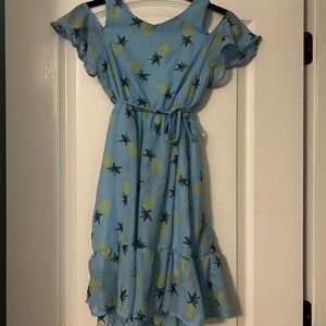RMLA Light Blue Dress with Pineapple Print